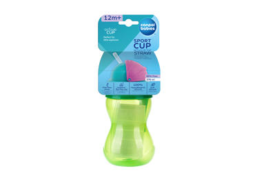 Gertuvė su šiaudeliu CANPOL BABIES, 370ml 56/113_blue2