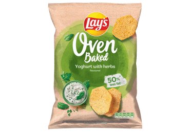 Запеченные картофельные чипсы LAY'S OVEN BAKED, со вкусом йогурта и трав, 180 г