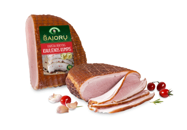 Karštai rūkytas BAJORŲ kumpis (vakuumuotas, I r.), 1 kg