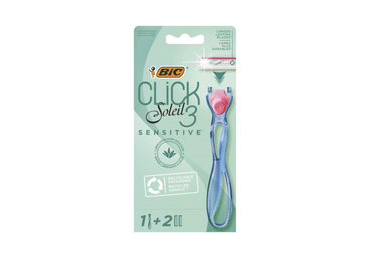 Moteriškas sisteminis skustuvas BIC CLICK3SOL.SENS., 2 galv., 1 vnt.