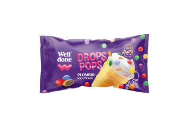 Vanilla ice cream WELL DONE with candies, 65 g