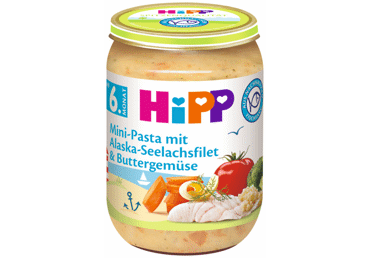 Макароны HIPP с рыбным филе и овощами, с 6 месяцев, 190 г
