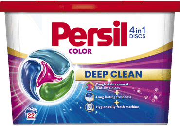 Skalbimo kapsulės "PERSIL DISCS Color" 22 skalbimai 