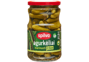 Marinuoti agurkėliai SPILVA, 670 g