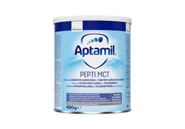 Pieno mišinys APTAMIL PEPTI MCT, tinkamas naujagimiams, 400 g