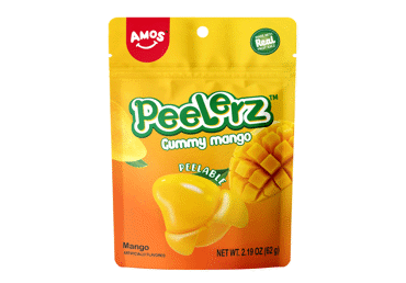 Gummy AMOS PEELERZ, mango flavor, 65 g