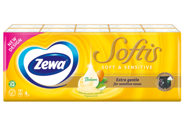 Vienkartinės nosinaitės ZEWA SOFT SENSITIVE, 10 vnt.