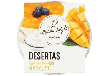 Desertas su sūrio kremu ir mangų žele, 160 g