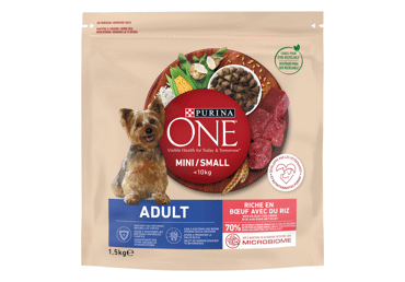Сухой корм для собак ONE MINI DOG с говядиной и рисом, 1.5 кг