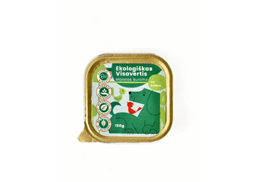 Ekologiškas visavertis šunų ėdalas BIO DOG su ėriena, 150 g