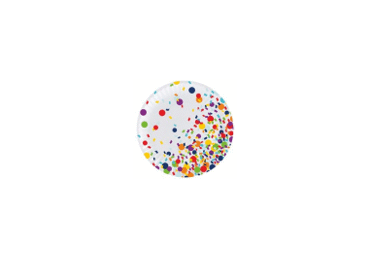 Popierinės lėkštutės CONFETTI, 18 cm, 8 vnt., 1 vnt.