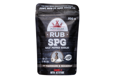 Смесь специй POPPAMIES SALT PEPPER GARLIC RUB, 200 г
