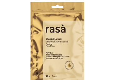 RASA AGE CONTROL Stangrinamoji lakštinė veido kaukė 23 g
