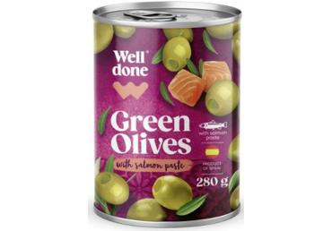 Green olives WELL DONE stuffed with salmon paste, 280 g