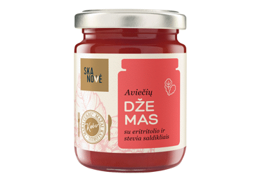 Aviečių džemas su eritrolio ir stevijų saldikliais SKANOVĖ, 160 g