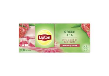 Žalioji arbata su avietėmis ir braškėmis LIPTON, 20 vnt., 28 g
