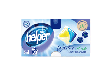 Стиральные капсулы HELPER WHITES+COLORS, 20 шт., 20 шт.