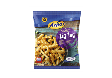 Frozen battered wavy fries AVIKO ZIG ZAG, 750 g