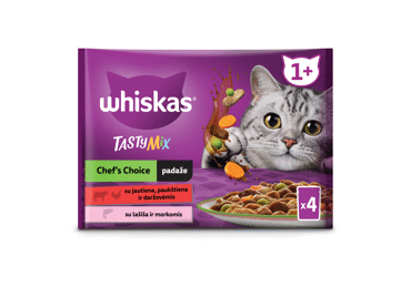 Konservuotas kačių ėdalas WHISKAS TASTY MIX, 4 x 85 g, 340 g