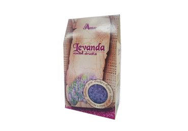 Vonios druska AQUA AMBER su levandomis, 500 g