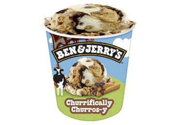  Valgomieji ledai BEN&JERRY'S, čiurų skonio, 360 g
