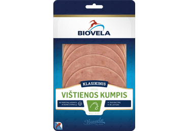 Virtas BIOVELOS vištienos kumpis, I r., 90 g
