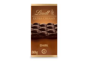 Juodasis šokoladas LINDT EXTRA CREAMY, 80 g