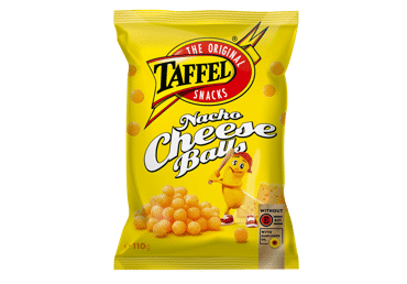 Kukurūzų traškučiai TAFFEL NACHO CHEESE BALLS, sūrio skonio, 110 g