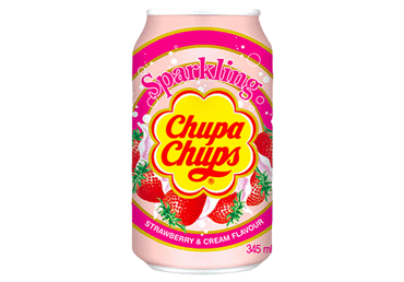 Безалкогольный напиток CHUPA CHUPS со вкусом клубники, 345 мл