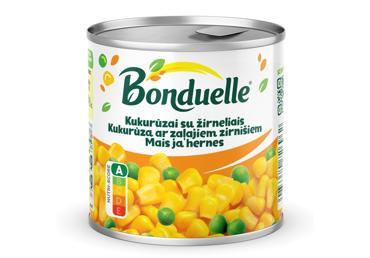 Konservuoti kukurūzai BONDUELLE su žirneliais, 150 g