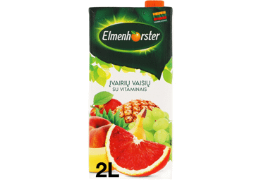 Įvairių vaisių, raudonųjų apelsinų sulčių gėrimas ELMENHORSTER, 2 l