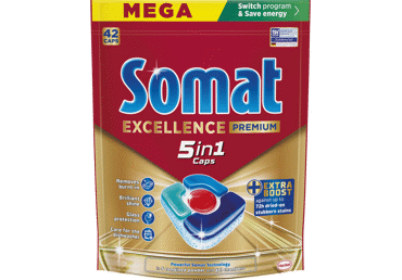 Таблетки для посудомоечных машин SOMAT EXCELLENCE PREMIUM 5IN1, 42 шт.