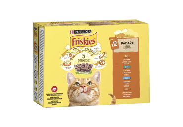 Konservuotas visavertis kačių ėdalas FRISKIES, 12 x 85 g, 1.02 kg