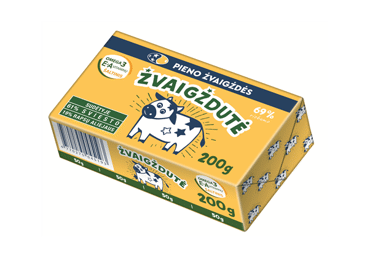 Tepiųjų riebalų mišinys ŽVAIGŽDUTĖ, 69 % rieb., 200 g