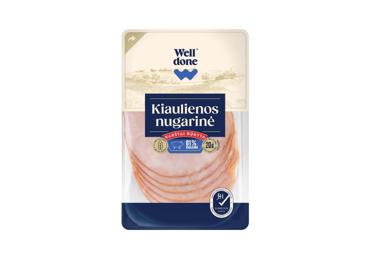 Pjaust. karštai rūkyta kiaulienos nugarinė WELL DONE, 100 g