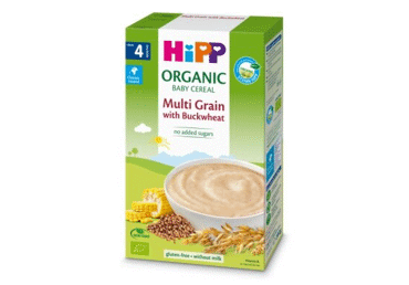 Ekologiška įvairių grūdų košė HIPP su grikiais (nuo 4 mėn.), 200 g