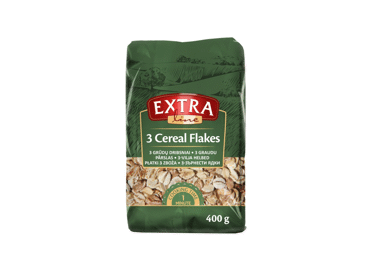 Trijų grūdų dribsniai EXTRA LINE, 400 g