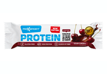 Baltyminis batonėlis MAXSPORT, vyšnių skonio, 50 g
