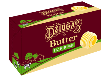 Sviestas be laktozės DŽIUGAS, 82 % rieb., 170 g