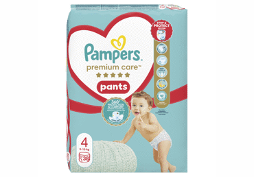 Sauskelnės-kelnaitės PAMPERS Premium Care Pants, Value Pack, 4 dydis, 38 vnt.
