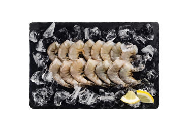 Atitirpintos baltakojės krevetės, nevirtos, be galvų, su kiautu, 1 kg