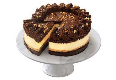 Chocolate flavor cake with mascarpone cheese cream, small, 1 kg