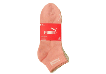 Sportės kojinės, PUMA, 39-42, rausvos sp., 3 por.