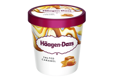 Valgomieji grietininiai ledai HAAGEN DAZS su sūdyta karamele, 400 g