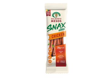 Hot smoked chicken sausages KAI NORISI MĖSOS KABANOS SNAX, a. r., 100 g