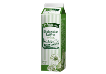 Ekologiškas kefyras DOBILAS, 2,5 % rieb., 900 g