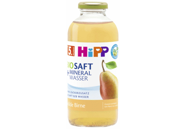 Ekol. kriaušių sultys HIPP su mineral. vandeniu, 5+ mėn., 500 ml