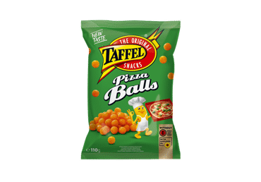 Kukurūzų traškučiai TAFFEL PIZZA BALLS, picos skonio, 110 g