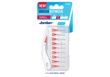 Tarpdančių šepetėliai JORDAN BRUSH BETWEEN, S / 0,5 mm, 10 vnt.