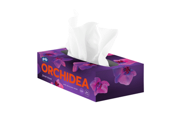 Kosmetinės servetėlės GRITE ORCHIDEA (3 sluoksnių), 100 vnt.